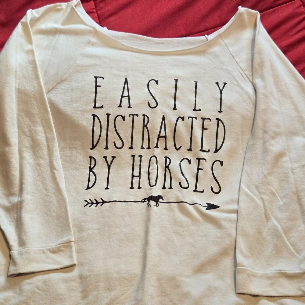 Ladies.horses 3/4 sleeve